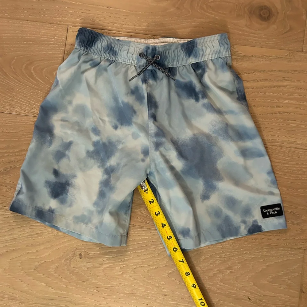 Abercrombie Kids Light Blue Tie-Dye Swim Trunks